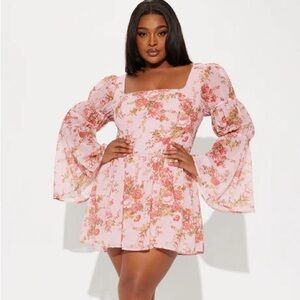 Fashion Nova Pink Floral dress